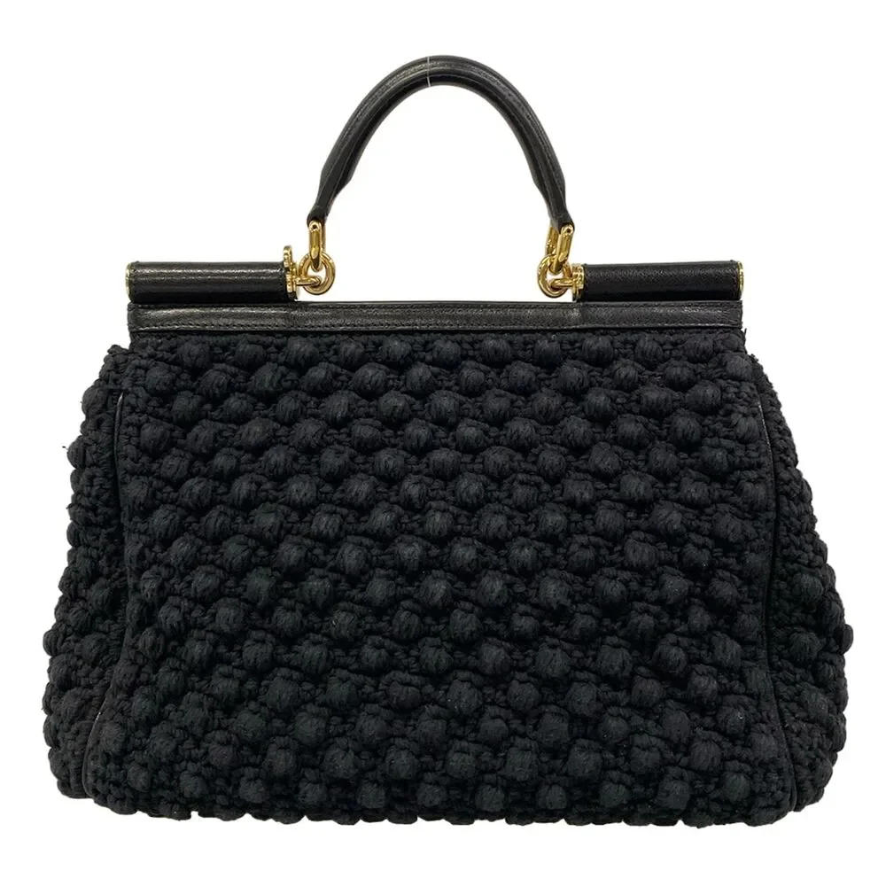 Dolce & Gabbana DOLCE&GABBANA Sicily Handbag Cotton Leather